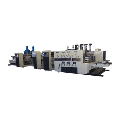 Kalite  Fully Automatic Inline Flexo Folder Gluer Casemaker with Rotary Die Cutter for Corrugated Carton Box Production fabrika