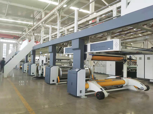3 Katlı Tam Otomatik Oluklu Mukavva Üretim Hattı Yüksek Hızlı