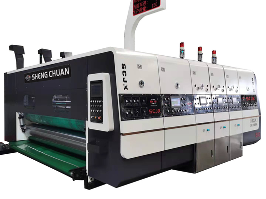 3 Renkli Slotting Die Cutting Corrugated Karton Karton Kutu Yapımı için Flexo Baskı Makinesi