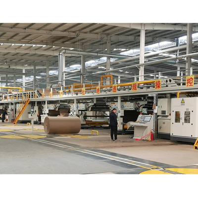 2500mm Beş Katlı Oluklu Rulo Mukavva Üretim Hattı Yüksek Hızlı
