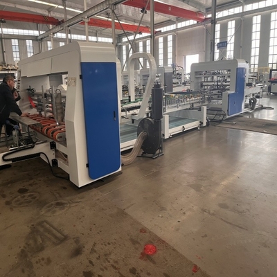 Tam Bilgisayar Kontrolü Otomatik Çift Puancı Kabuklu Karton Folder Gluer PP BOX